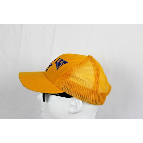 Vintage Natural Light Beer Yellow with Mesh Snapback Hat Cap --USA Made - Picture 4 of 8